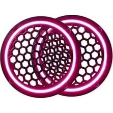 Prime Neon Işıklı 16 cm Hoparlör ve Midrange Kapağı - 2 Adet - Pembe