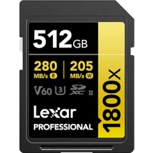 Orevio Gold Serisi Profesyonel 1800X 512GB Sdxc Uhs-Iı U3 Hafıza Kartı