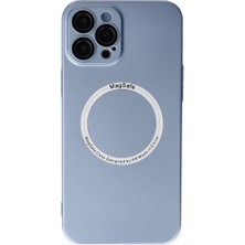 Apple iPhone 12 Pro Kılıf Jack Magneticsafe Lens Silikon - Sierra Blue