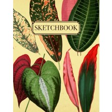 Orevio Botanical Drawing Book: Vintage Leaves Cover Sketchbook, Aesthetic Plants Style Sketch Book, Large Blank Pages Journal For Sketching, Illustrating, And Doodling