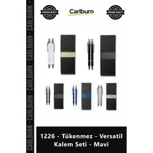 Carlburn Özel Üretim Promosyon Logolu Kurumsal Hediye Şık Ofis 1226 Tükenmez Versatil Kalem Seti Mavi