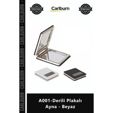Carlburn Özel Üretim Modern Şık Estetik Dekoratif Kaliteli Tasarım Lüks Salon A001DERILI Plakalı Ayna Beyaz