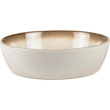 Prime Çorba Kasesi, Toprak Çorba Kasesi, 18 cm Çapında, Krem/krem