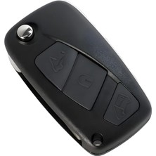 Autohan Keys Fiorino Linea Ducato ile Uyumlu, 3 Tuşlu Kumanda Anahtar Kabı, Siyah