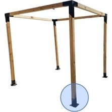 Prime Montaj Ayağı 8X8CM Ahşap Bahçe Ev Kamelya Pergola Demir Bağlantı Çardak Bungalov Kolon Payanda Tente Branda Çadır Tütücu Çit Teras