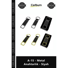 Carlburn Özel Üretim Lazer Baskılı Kurumsal Promosyon Hediyelik Şık Tasarım A15 Metal Anahtarlık Siyah