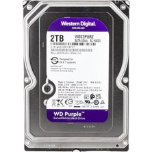 Western Digital Purple WD22PURZ 2 Tb Sata 6gb/s 7-24 Güvenlik Harddisk
