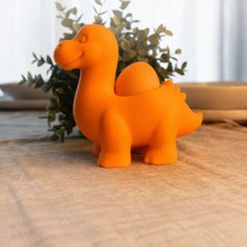 Birsence 3D Baskı Dinozor Yumurtalık - Sevimli Eggosaurus Yumurta Tutucu-Turuncu