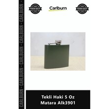 Carlburn Özel Üretim Paslanmaz Çelik Outdoor Kamp Hediyelik Cep Matarası Şık Tekli Haki 5 Oz Matara ALK3901