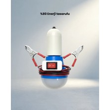 Meks Pratik 12V LED Ampul Timsah Kıskaçlı Araç Işığı