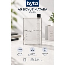 A5 Boyut Matara 430 ml Suluk Şık Tasarım Kolay Taşıma Güçlü Gövde