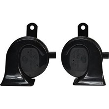 Prime Korna TE26 Set - 12V - 110DB(A) - 400Hz-500Hz - Düşük Ses/yüksek Ses - Elektrikli - Ece Onaylı - Gövde Rengi: Siyah - Miktar: 2 Fanfare 12010881