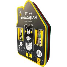 Büyülü Fener Yayınları Ayı ve Arkadaşları - Mutlu Ev Kitabı (Yüksek Kontrast Görünümlü Keçe Kitap)