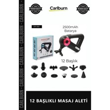 Carlburn Özel Üretim Profesyonel Ergonomik Kas Gevşetici Vibrasyon Terapi Şarjlı 12 Başlıklı Masaj Aleti