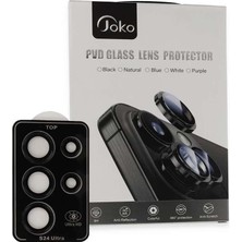 Birsence Galaxy S23 Ultra Pvd Metal Kamera Lens - Siyah
