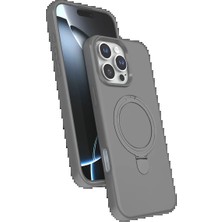 Apple iPhone 16 Pro Max Regal Magsafe Standlı Kapak - Titan Gri