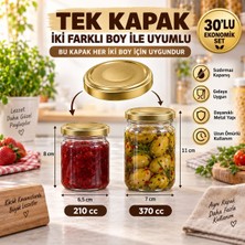 Paşabahçe 30 Adet Altın Renk Kavanoz Kapağı – 210 cc ve 370 cc Cam Kavanoz Uyumlu Vidalı Yedek Kapak