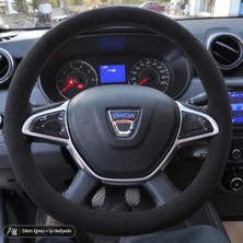 Hasakman Dacia Duster Direksiyon Kılıfı Alcantara Süet Monza Black Serisi Siyah 2018-2021