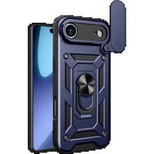 Apple iPhone 17 Air Pars Lens Yüzüklü Silikon - Lacivert