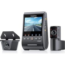 Prime A329SW 3 Kameralı Ön+Iç+Arka Su Geçirmez 4k+2k+2k Starvıs 2 Sensör Gps'li Araç Kamerası