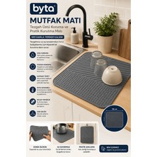 Silikon Mutfak Kurutma Matı 38X28 cm Tezgah Üstü Bulaşık Kurutma ve Damlalık Matı