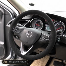 Hasakman Opel Mokka B Direksiyon Kılıfı Alcantara Süet Monza Black Serisi Siyah 2020-2024
