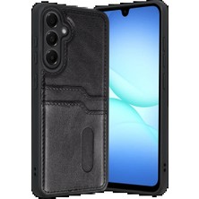 Samsung Galaxy A17 5g Sara Kartvizitli Deri Kılıf - Siyah