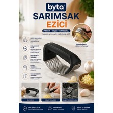 Paslanmaz Çelik Sarımsak Ezici – Ergonomik El Tipi Sarımsak Presi, Kolay Temizlenebilir