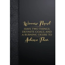 Orevio Winners Must Have Two Things: Definite Goals, 6x9", And A Burning Desire To Achieve Them.: 122 Pages Blank Lined, Motivational Quote With Amazing ... Checklists Or Notes On Things You Want To D