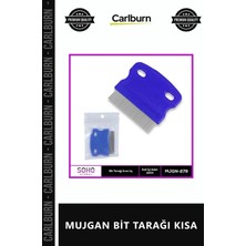 Carlburn Özel Üretim Paslanmaz Çelik Sık Dişli Profesyonel Hijyenik Etkili Temizlik Mujgan Bit Tarağı Kısa