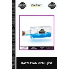 Carlburn Özel Üretim Dekoratif Hareketli Sıvı Gemi Masaüstü Akrilik Ofis Hediyesi Tasarım Batmayan Gemi Şişe