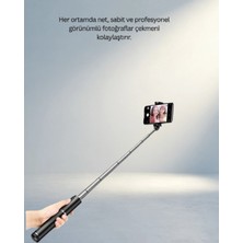 Meks Katlanabilir Bluetooth Selfie Çubuğu 130 cm Uzaktan Kumandalı