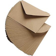 Orevio 50 Adet C6 Kraft Zarf; Leke Zarflar, Üçgen Kraft Kağıt, 11,4 cm x 16,2 cm x 6,38 Inç