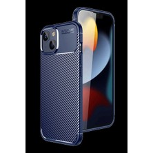 Apple iPhone 15 Kılıf Auto Focus Karbon Kapak - Lacivert