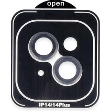 Birsence iPhone 14 Pvd Metal Kamera Lens - Siyah