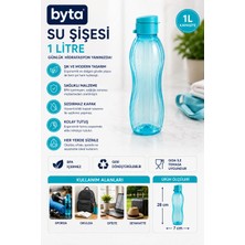 1 Litre Sızdırmaz Su Şişesi Matara Bpa Içermez Ergonomik Tasarım Spor Okul Ofis Seyahat Mavi