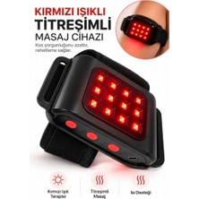 Raylax Kırmızı Işıklı Titreşimli Masaj Cihazı – 3 Kademeli Titreşim, Isı Destekli, Taşınabilir Kas Rahatlatıcı Masaj Aleti