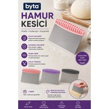 Paslanmaz Çelik Hamur Kesici Spatula Ergonomik Saplı Hamur Kazıyıcı 1 Adet