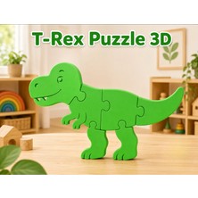 Ada Goods Montessori 3D Dinozor T-Rex Puzzle-6 Parça - Okul Öncesi Eğitici Plastik Bebek/çocuk Yapbozu ve Tak Çıkar Oyuncak