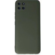 Realme C11 Kılıf Nano Içi Kadife Silikon - Koyu Yeşil