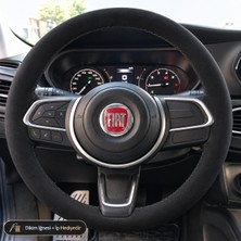 Hasakman Fiat Egea Cross Direksiyon Kılıfı Alcantara Süet Monza Black Serisi Siyah 2021-2026