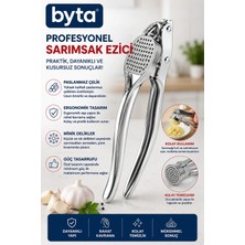 Profesyonel Paslanmaz Çelik Sarımsak Ezici Sarımsak Presi Ergonomik Mutfak Aparatı
