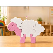 Ada Goods Montessori 3D Koyun Puzzle-5 Parça - Okul Öncesi Eğitici Plastik Bebek/çocuk Yapbozu ve Tak Çıkar Oyuncak