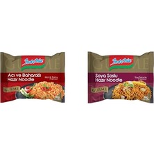 Trendexa Gurme Noodle; Soya Soslu ve Acı Baharatlı, 80 G, 10'lu Karma Paket