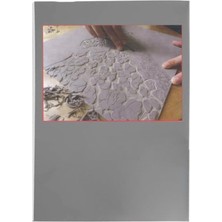 Trendexa Linol Tabaka Levhası 35X50 cm 2 mm Gri 1 Adet Linolyum Tabaka Gri Linol Muşamba Baslı Levha