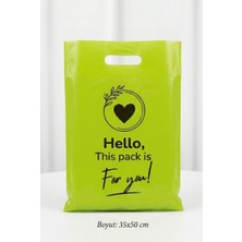 Tafu Global 1kg Yeşil Hello Baskılı Poşet 35X50