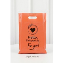 Tafu Global 1kg Turuncu Hello Baskılı Poşet 30X40