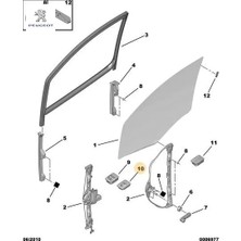Cam Açma Düğmesi Sağ  Bıpper-Nemo Peugeot  6490.H0