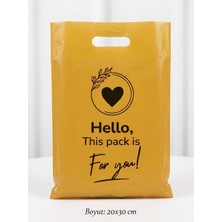 Tafu Global 1kg Sarı Hello Baskılı Poşet 20X30