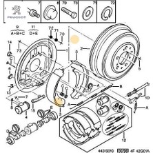 Arka Fren Balata Pabuç.   Boxer-Ducato 14Q 94-02 Peugeot GS8545